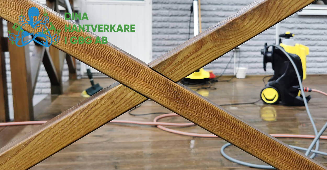 Att använda en högtryckstvätt för att rengöra altanen